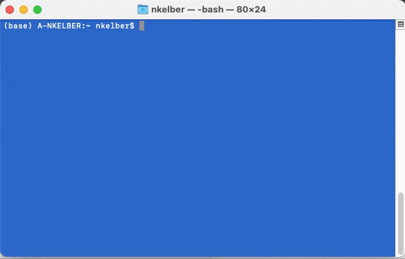 Typing pwd into terminal